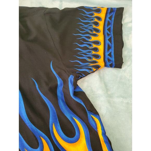 Wingo Shirt Mens XXLarge XXL Short Sleeve FLAMES - Picture 6 of 8